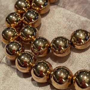 Sarah Coventry Gold Beaded Necklace 16-18”